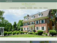 Tablet Screenshot of labellacasaeventcenter.com